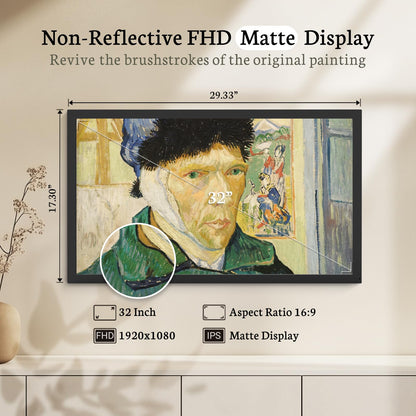 BSIMB 32-Inch FHD WiFi Digital Picture Display Frame – Wall Mount Ready