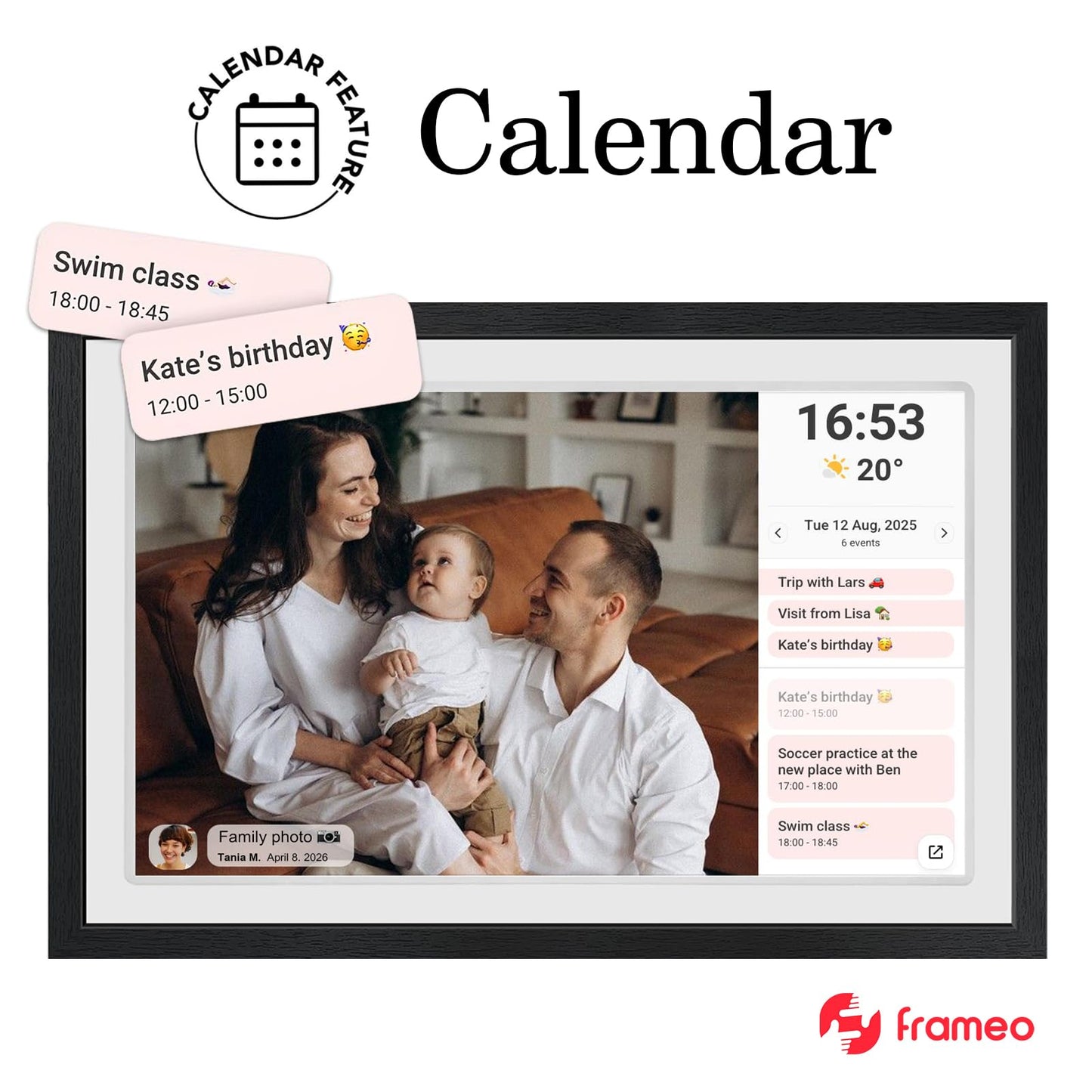 21.5-Inch FRAMEO Smart WiFi Digital Photo Frame with FHD IPS Display