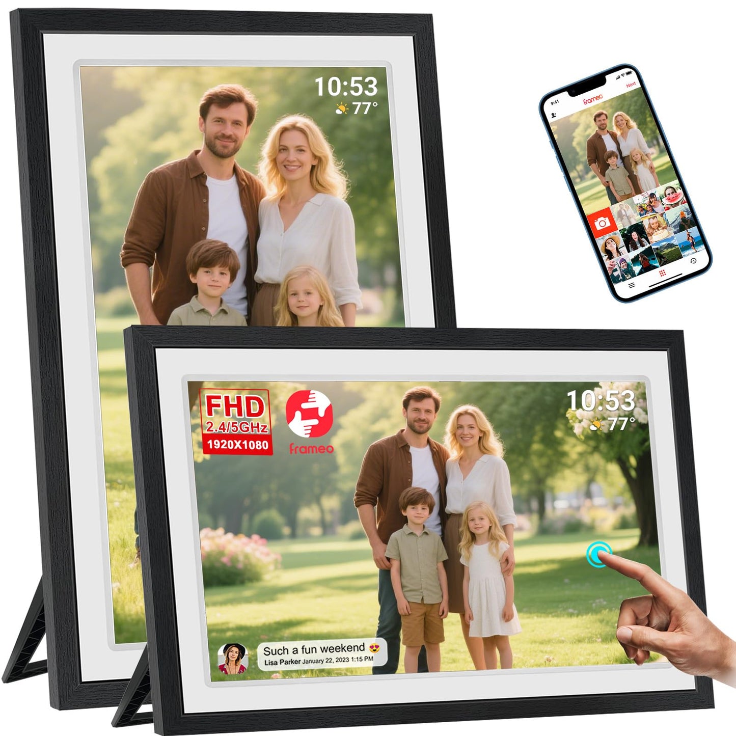 21.5-Inch FRAMEO Smart WiFi Digital Photo Frame with FHD IPS Display