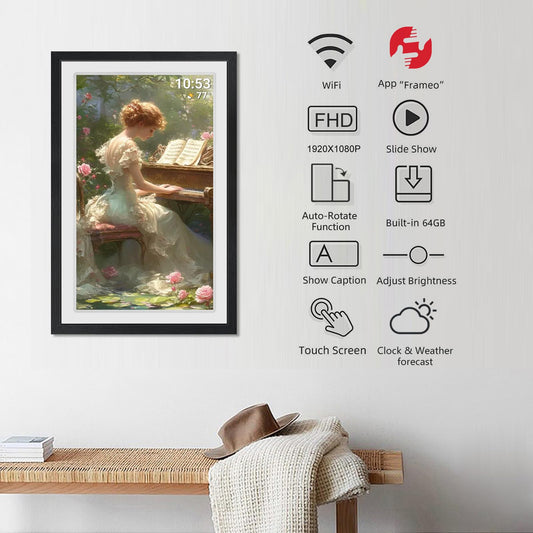 21.5-Inch FRAMEO Smart WiFi Digital Photo Frame with FHD IPS Display
