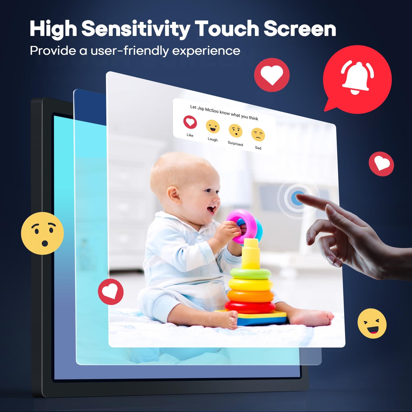 Frameo 32-Inch Smart WiFi Digital Picture Frame with 64GB Memory