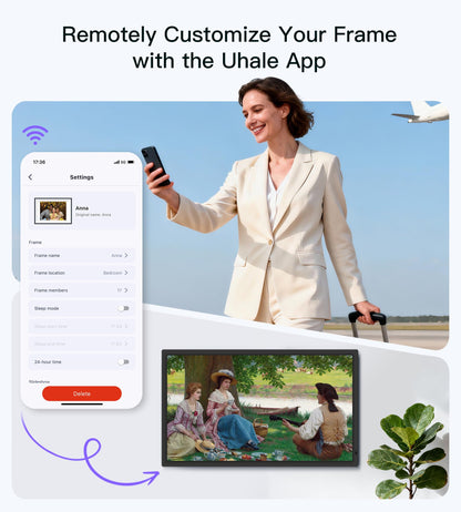 Uhale 32-Inch Large WiFi Digital Picture Frame with Remote Control