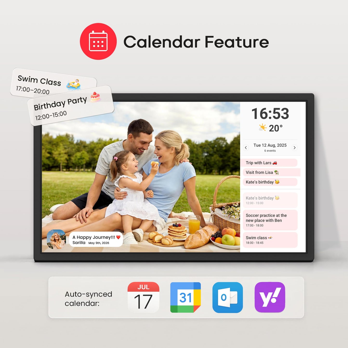 Frameo 32-Inch Smart WiFi Digital Picture Frame with 64GB Memory