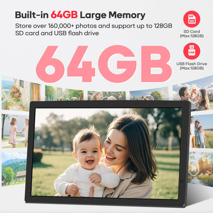 Frameo 32-Inch Extra Large WiFi Digital Photo Frame with FHD Touch Screen