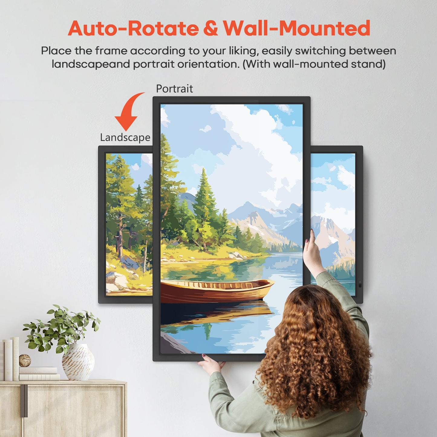 Frameo 32-Inch Smart WiFi Digital Picture Frame with 64GB Memory