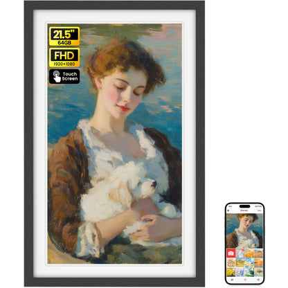 BIGASUO 21.5-Inch Frameo Smart Digital Picture Frame with 64GB Storage