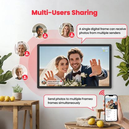 Frameo 32-Inch Extra Large WiFi Digital Photo Frame with FHD Touch Screen