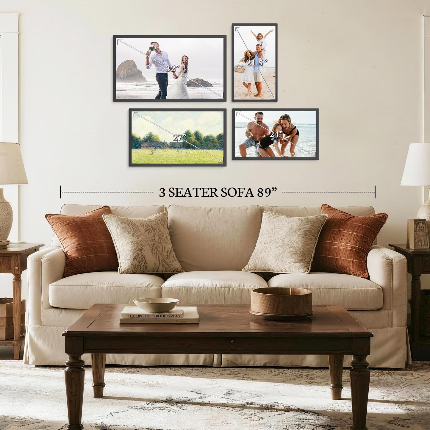 BSIMB 32-Inch FHD WiFi Digital Picture Display Frame – Wall Mount Ready