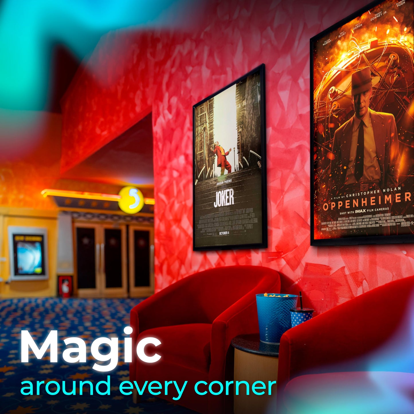 NexaFrame LED Backlit Cinema Poster Display Frame – 24x36 Black Edition