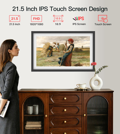 BIGASUO 21.5-Inch Frameo Smart Digital Picture Frame with 64GB Storage