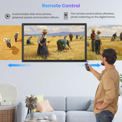 Uhale 32-Inch Smart Electronic Photo Frame with Auto-Rotate & WiFi
