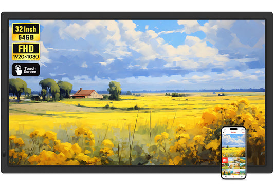 Frameo 32-Inch Extra Large WiFi Digital Photo Frame with FHD Touch Screen