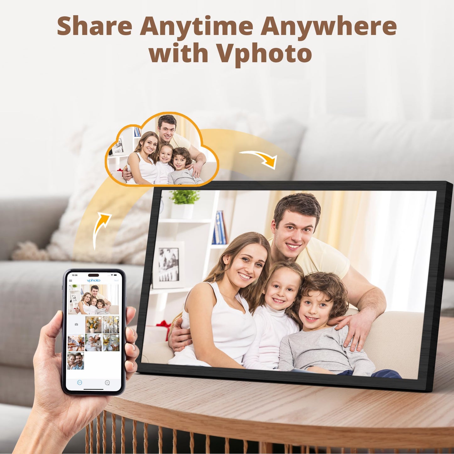 Dragon Touch 21.5-Inch Smart WiFi Digital Picture Frame with Touch Screen