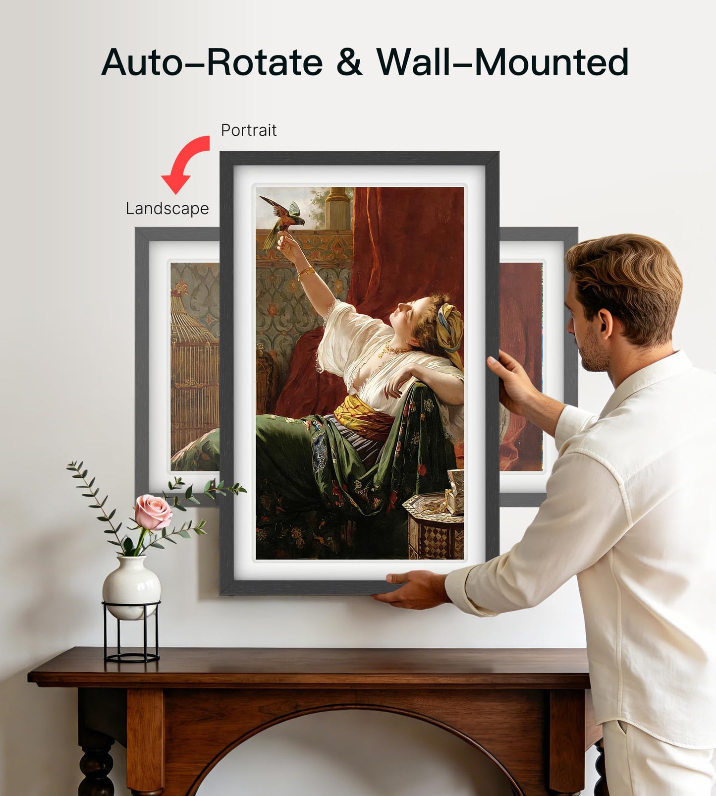 BIGASUO 21.5-Inch Frameo Smart Digital Picture Frame with 64GB Storage