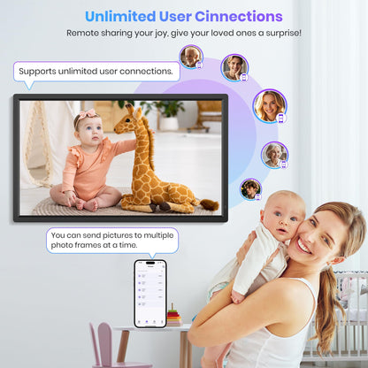 Uhale 32-Inch Smart Electronic Photo Frame with Auto-Rotate & WiFi