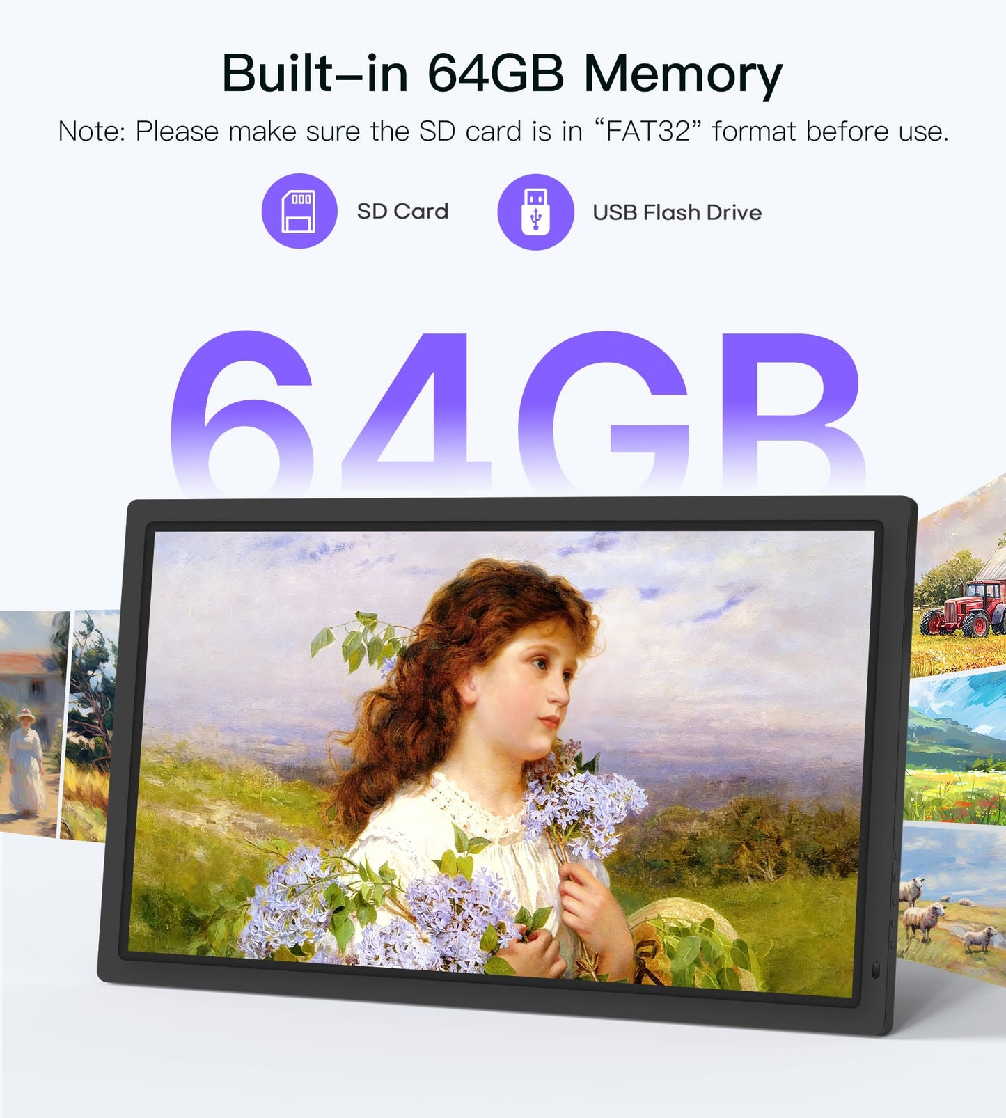 Uhale 32-Inch Large WiFi Digital Picture Frame with Remote Control
