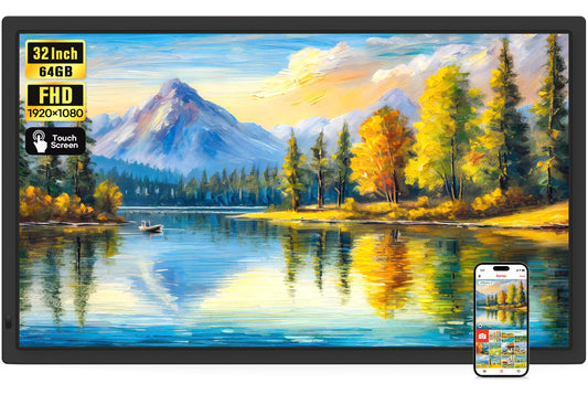 Frameo 32-Inch Smart WiFi Digital Picture Frame with 64GB Memory